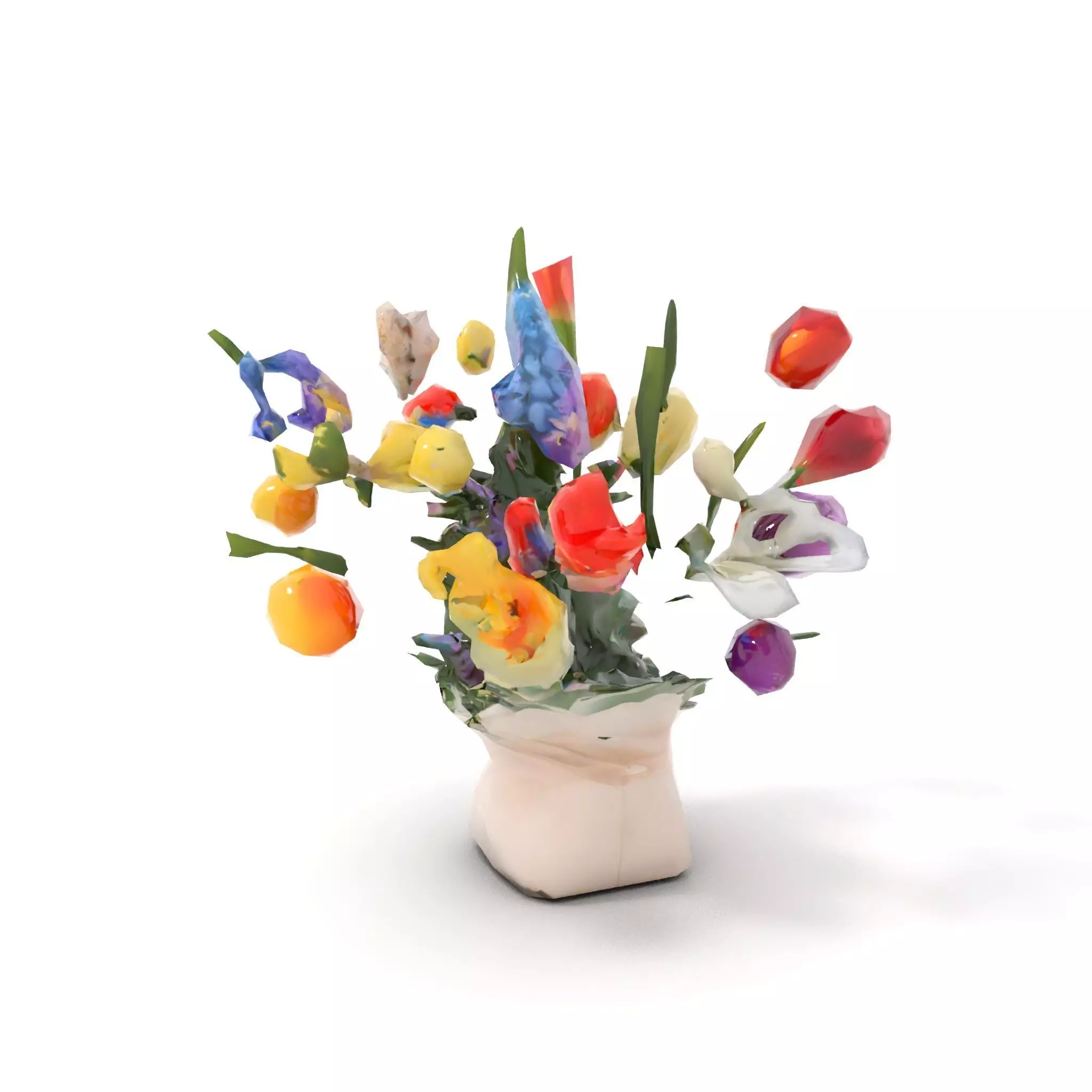 Vibrant Floral Bouquet model pack Low-poly 3D model_8