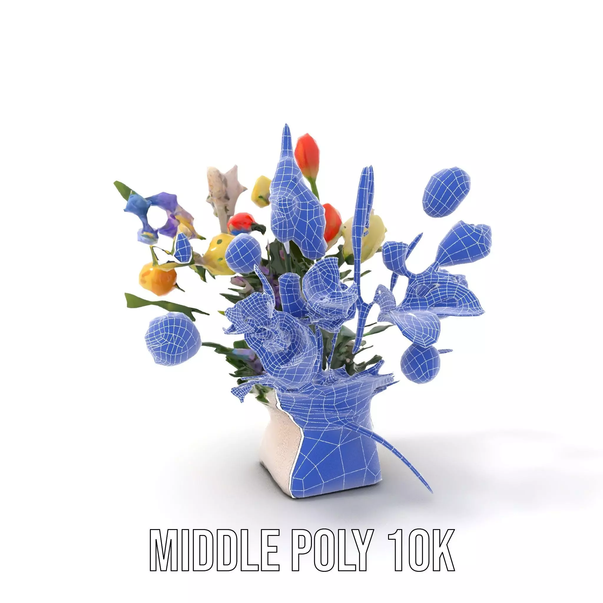 Vibrant Floral Bouquet model pack Low-poly 3D model_25