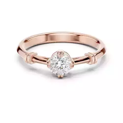 Solitaire Round Diamond Engagement Wedding Ring 3DM STL Video