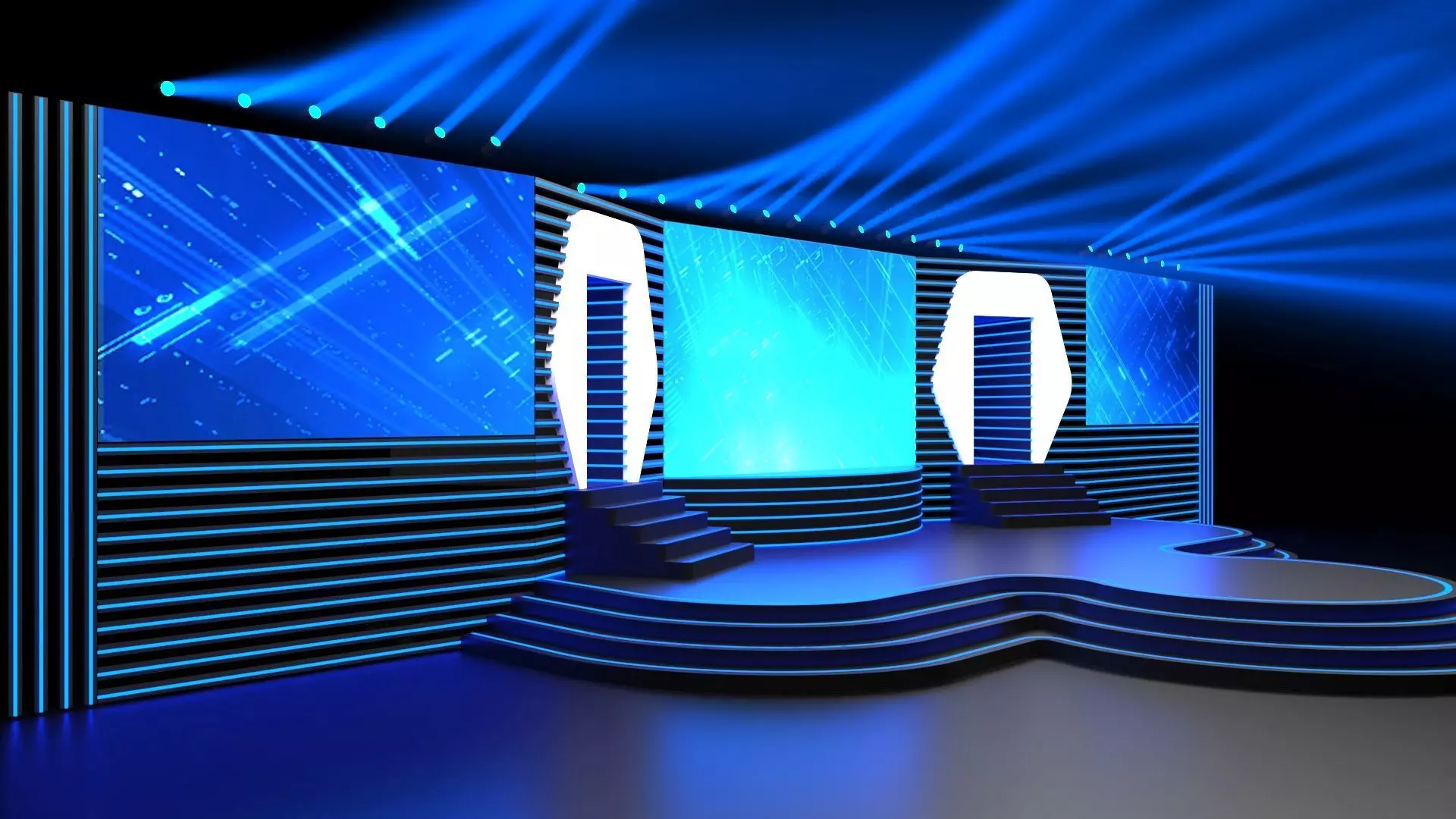 Virtual stage 3D model_2