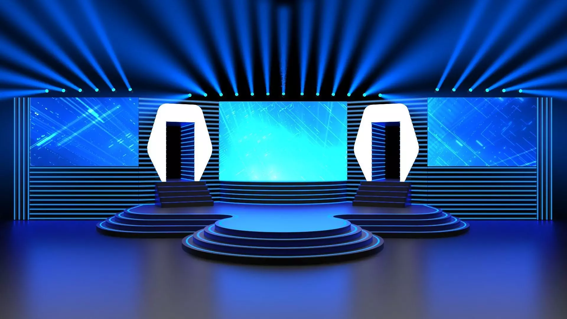 Virtual stage 3D model_1