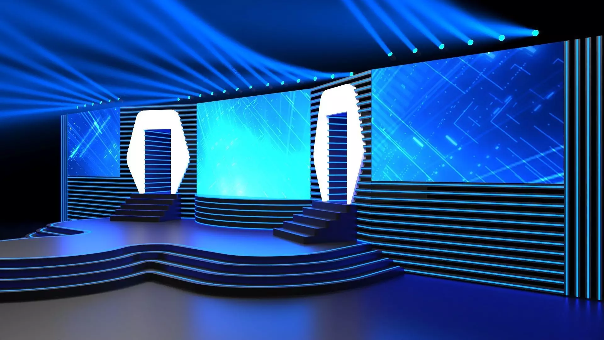 Virtual stage 3D model_3