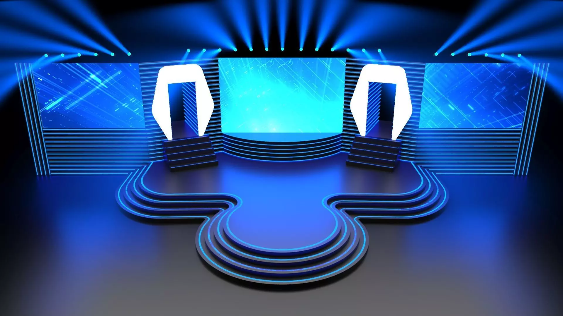 Virtual stage 3D model_0