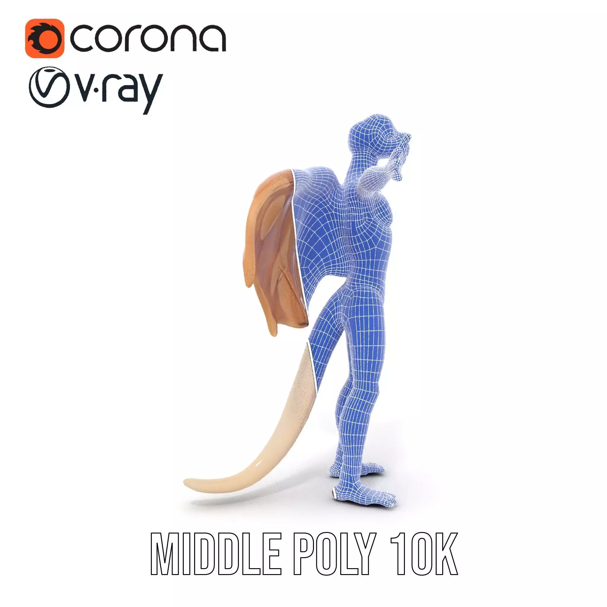 Fantasy Dragon Creature model pack Low-poly 3D model_31