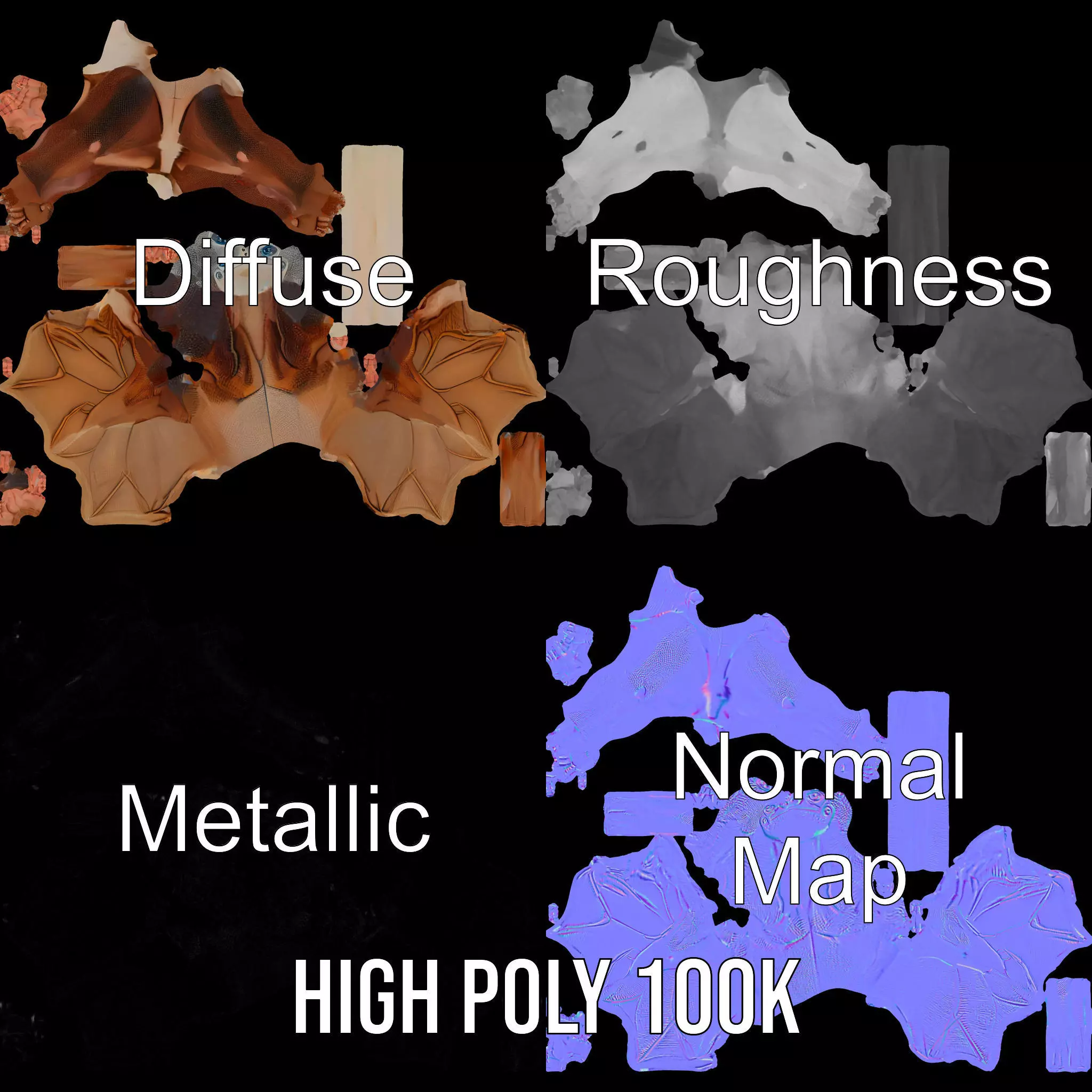 Fantasy Dragon Creature model pack Low-poly 3D model_4