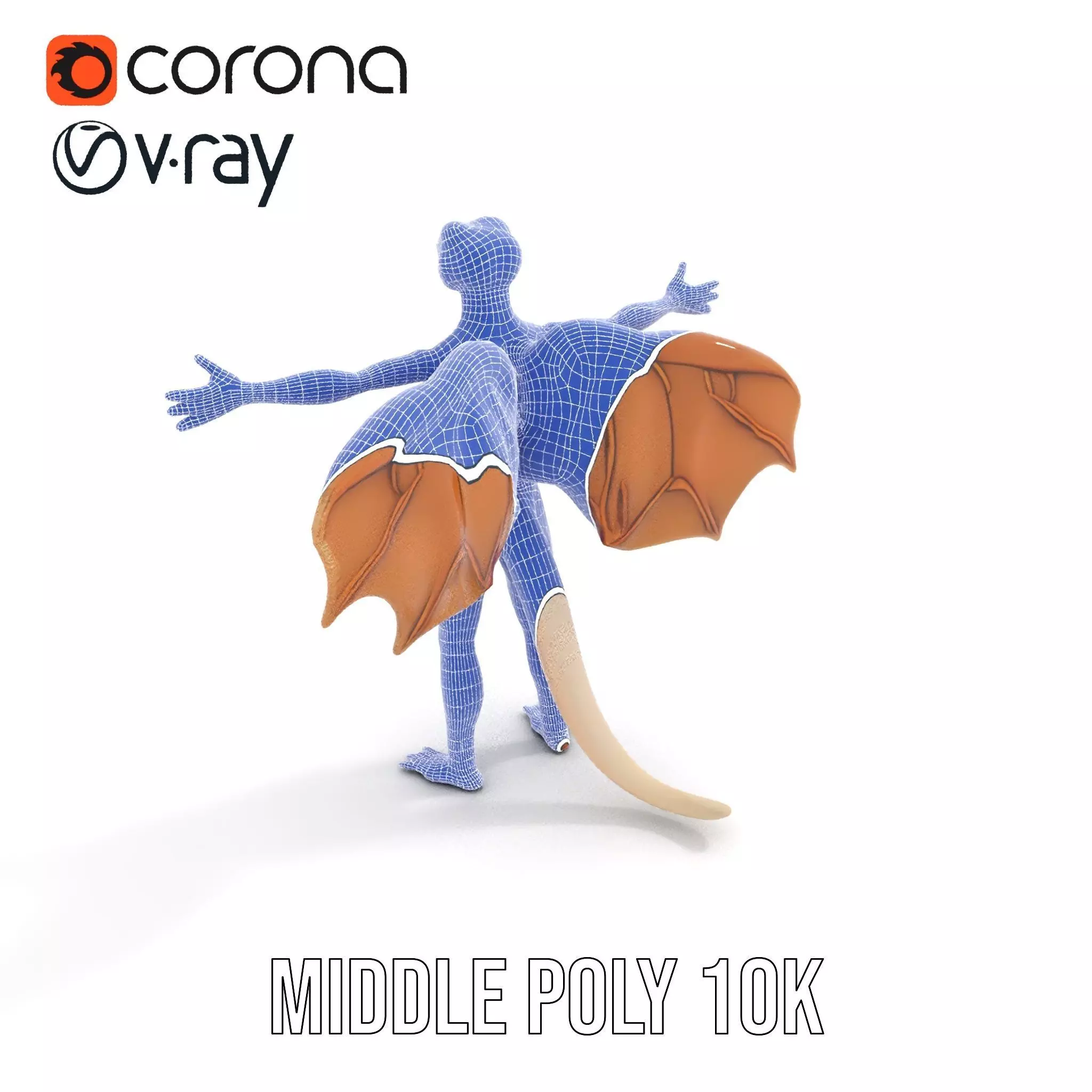 Fantasy Dragon Creature model pack Low-poly 3D model_13
