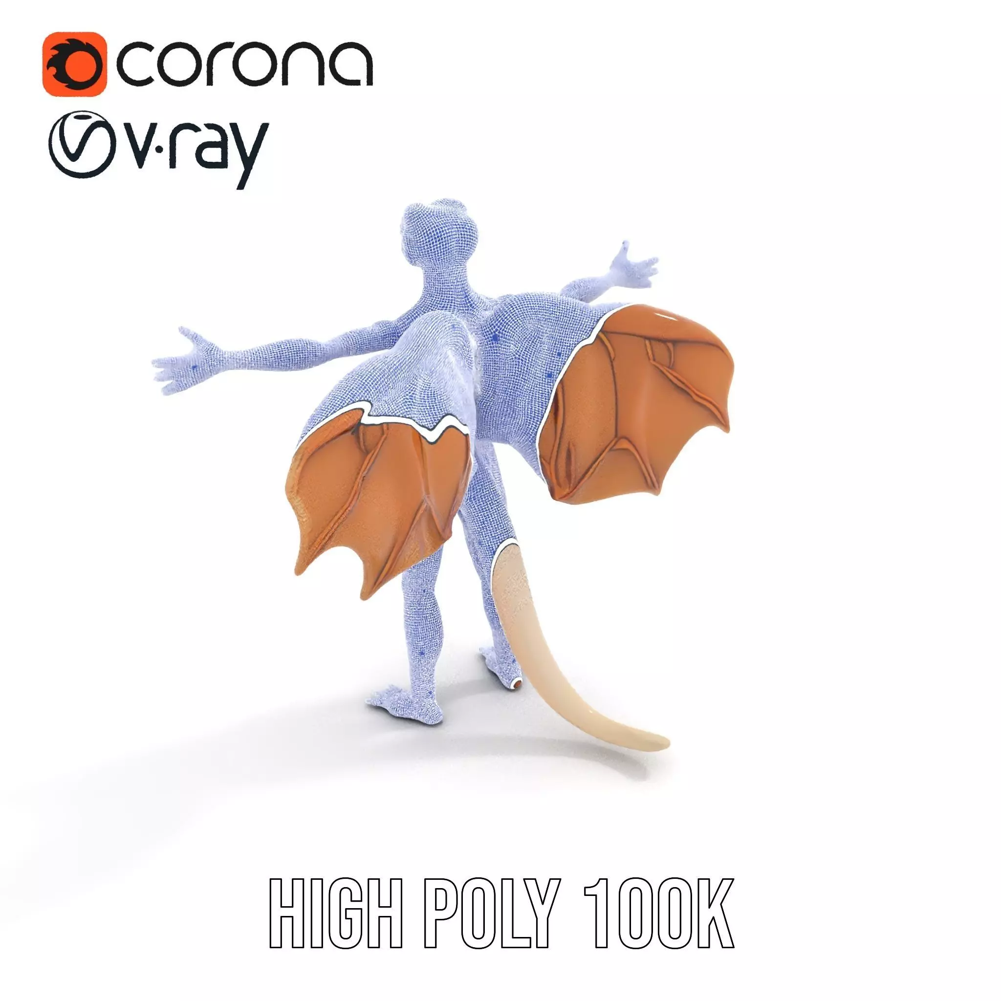 Fantasy Dragon Creature model pack Low-poly 3D model_30