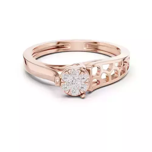 Round Cut Diamond Designer Shank Wedding Ring 3DM STL Video