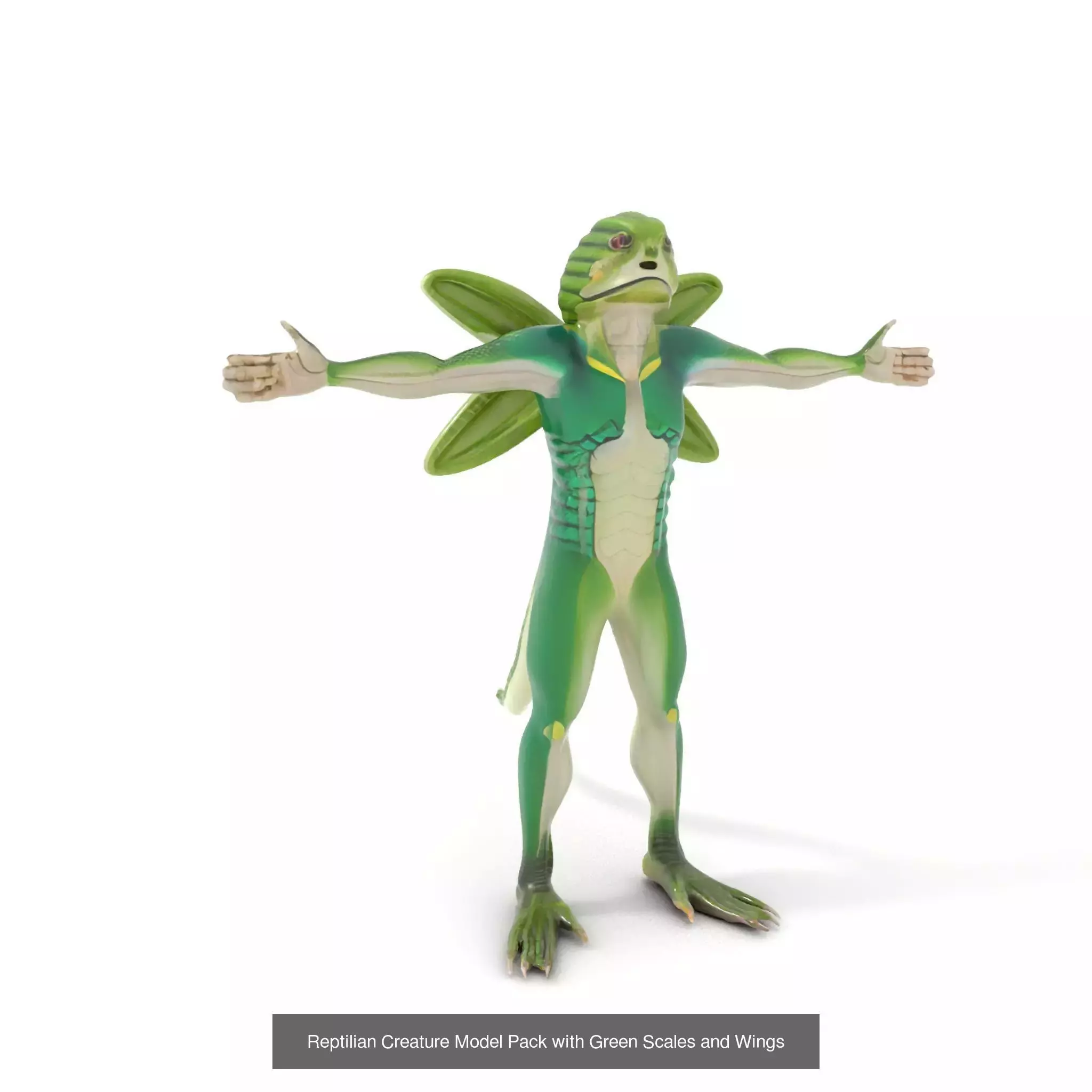 Reptilian Alien Portrait Pack 3D Model Collection_31