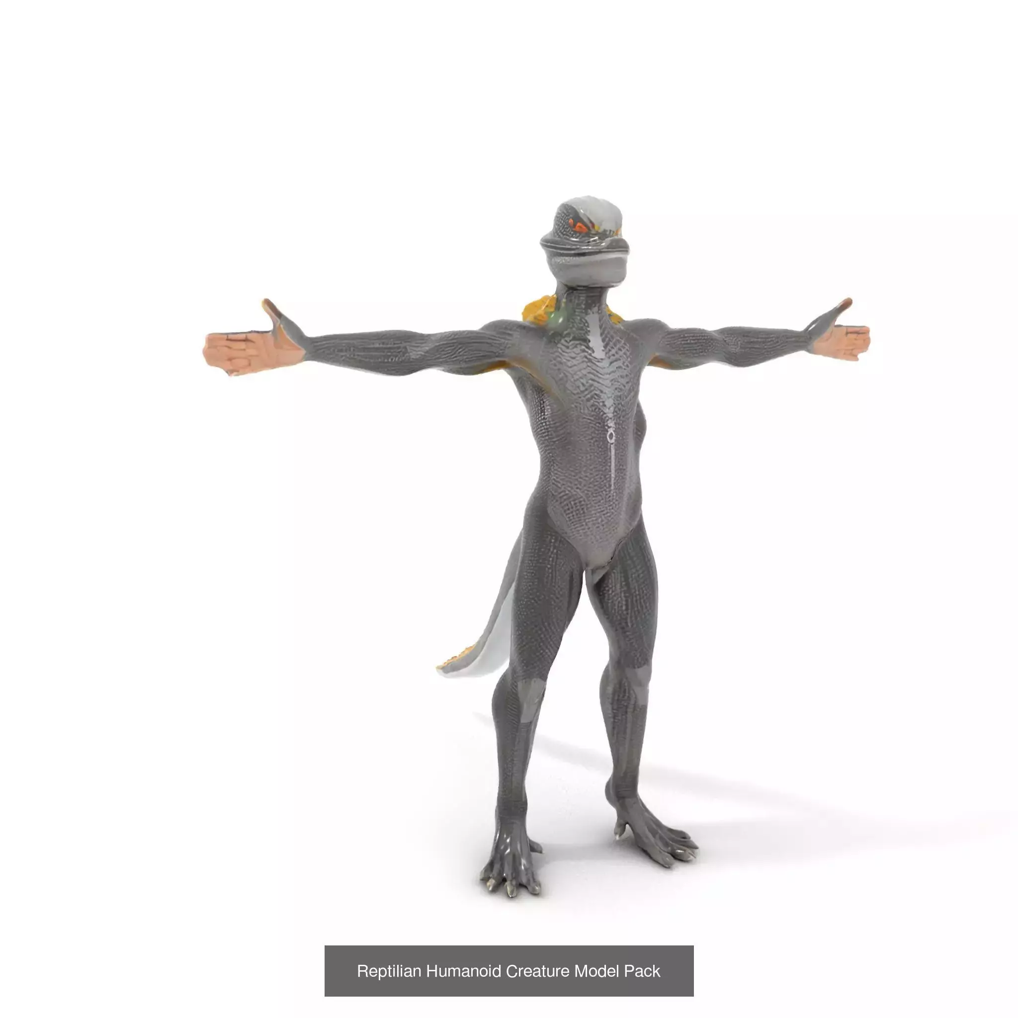 Reptilian Alien Portrait Pack 3D Model Collection_29