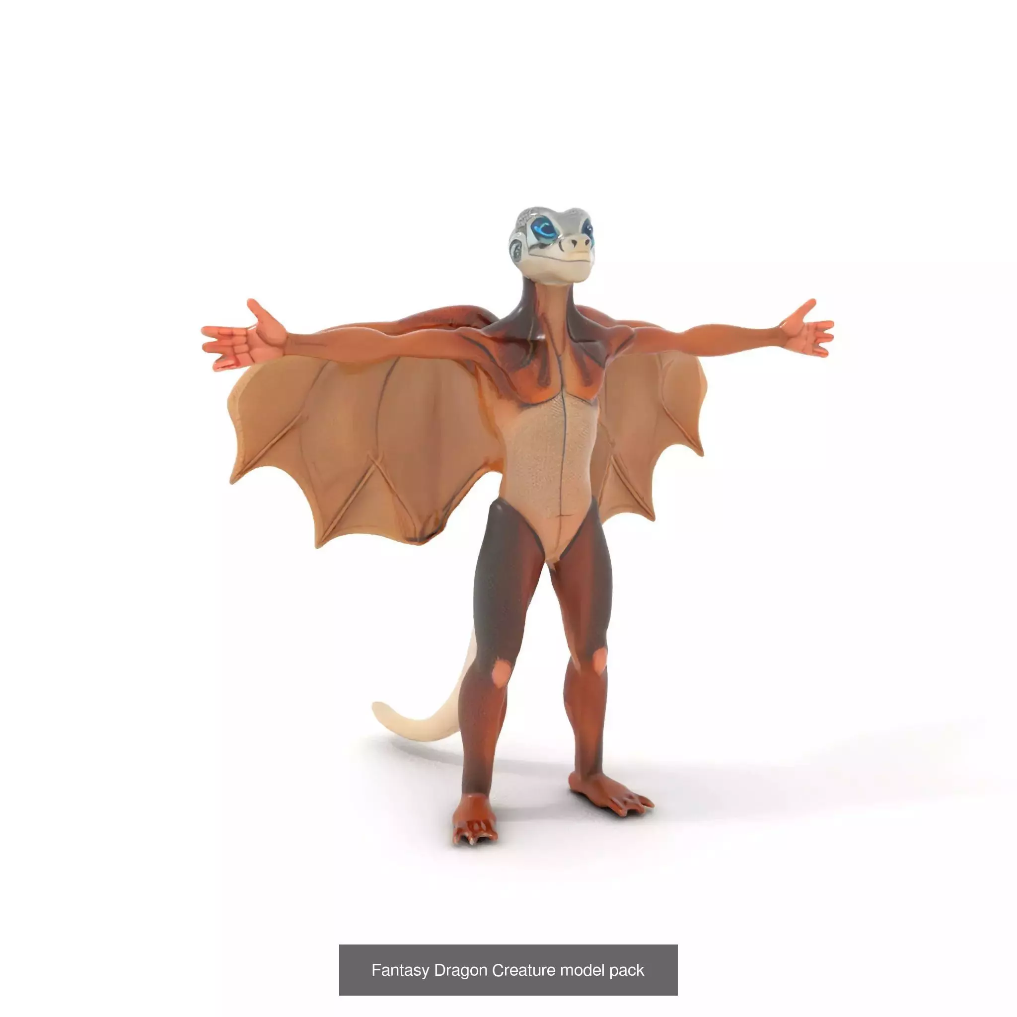 Reptilian Alien Portrait Pack 3D Model Collection_44