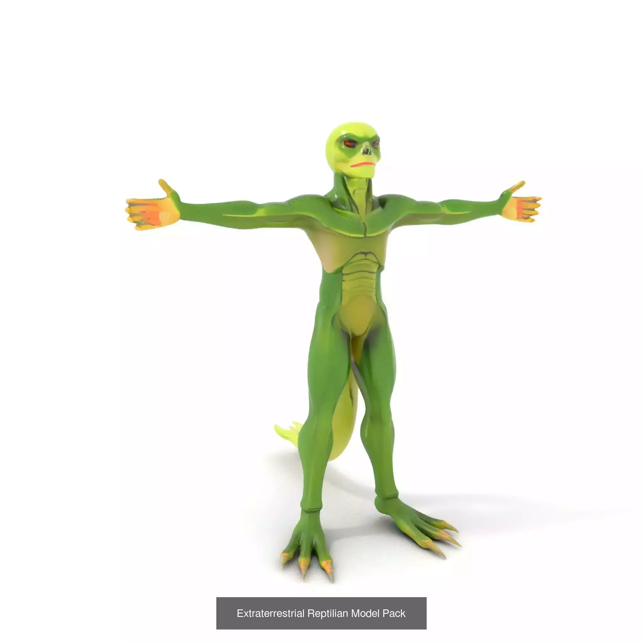 Reptilian Alien Portrait Pack 3D Model Collection_34