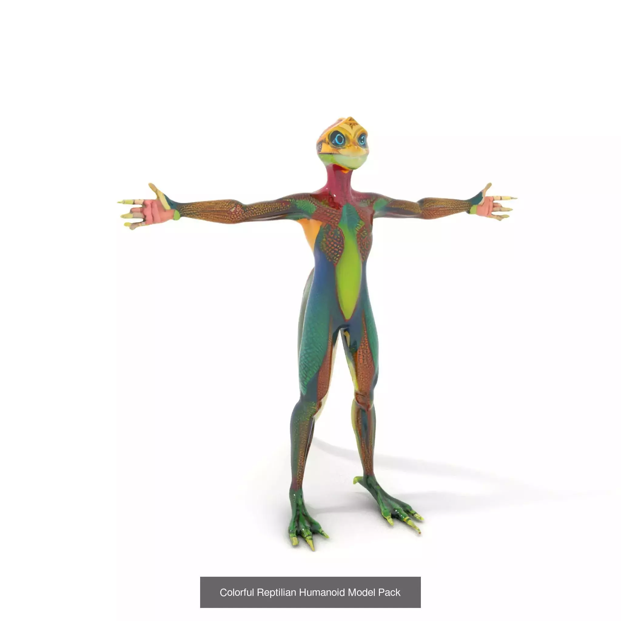 Reptilian Alien Portrait Pack 3D Model Collection_33