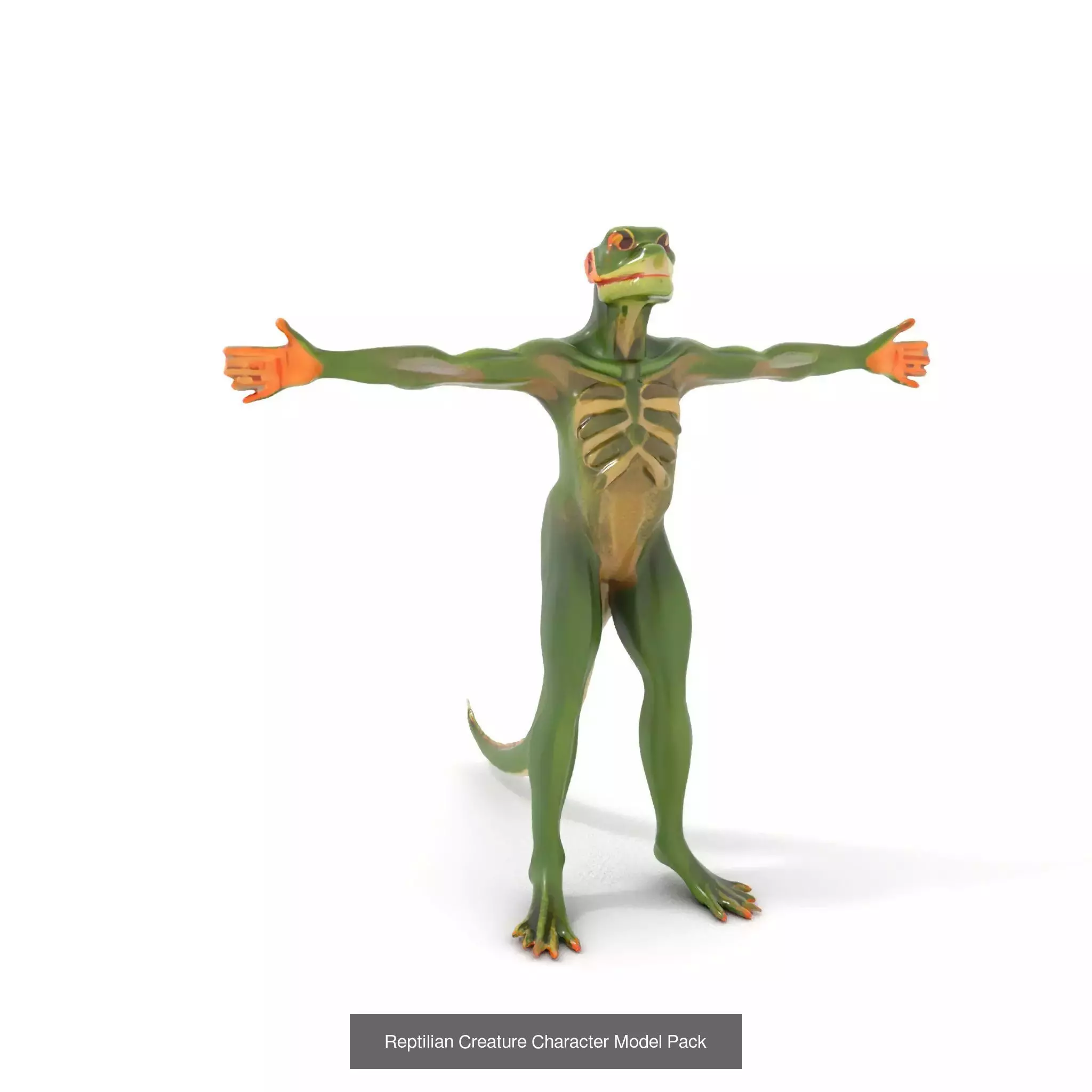 Reptilian Alien Portrait Pack 3D Model Collection_35