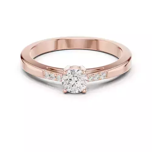 Seven Stone Round Diamond Engagement Wedding Ring 3DM STL Video 3D print model