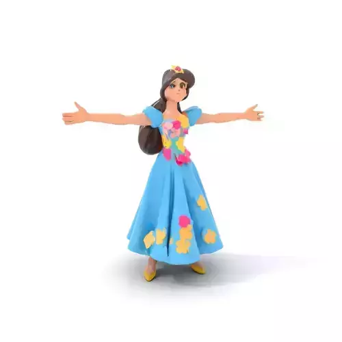 Charming Floral Princess model pack Low-poly 3D model