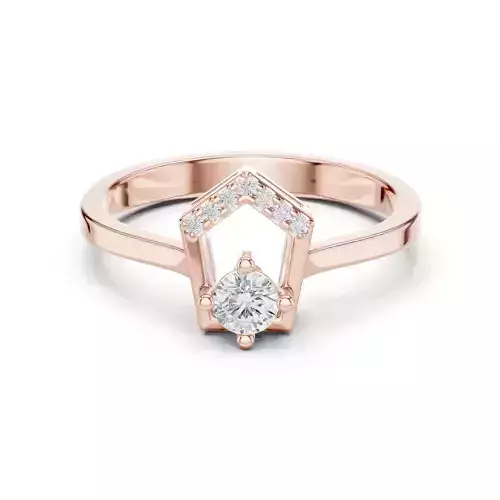 Round Diamond Geometric Engagement Wedding Ring 3DM STL Video