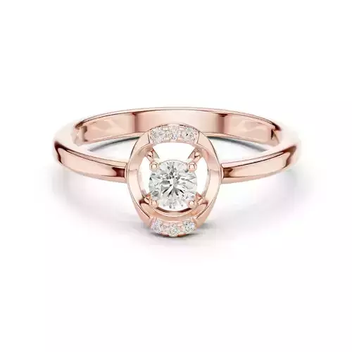 Round Diamond Oval Shape Engagement Wedding Ring 3DM STL Video