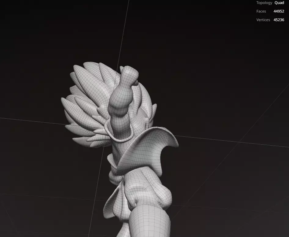 Super Saiyan Kid Goku Figurine CNC RESIN  3D print model_7