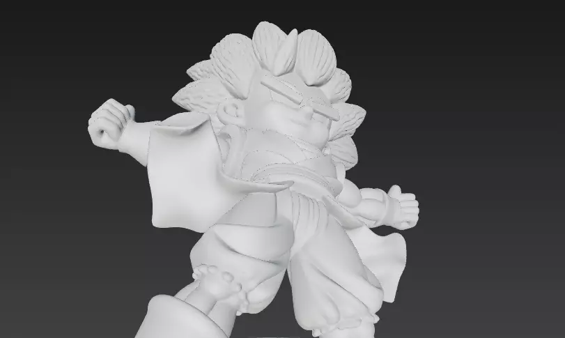 Super Saiyan Kid Goku Figurine CNC RESIN  3D print model_10