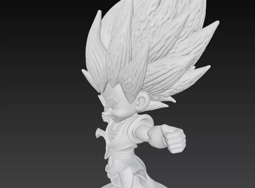 Super Saiyan Kid Goku Figurine CNC RESIN  3D print model_9