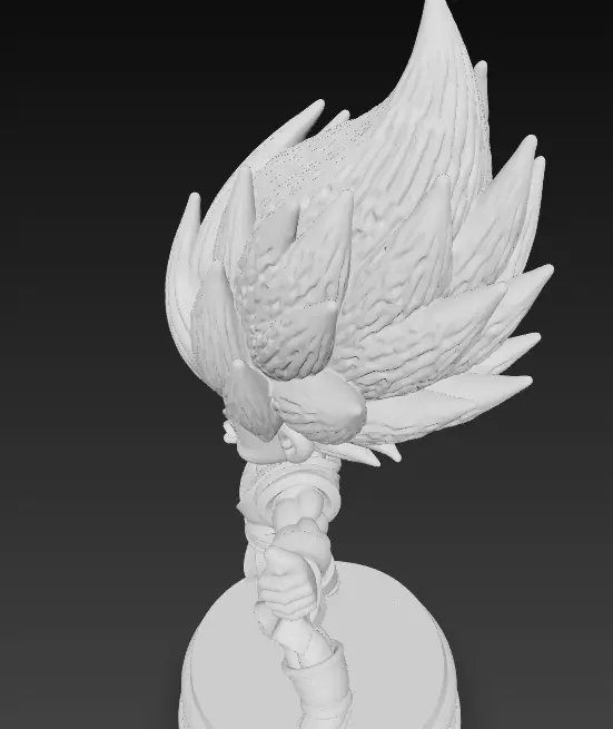 Super Saiyan Kid Goku Figurine CNC RESIN  3D print model_12