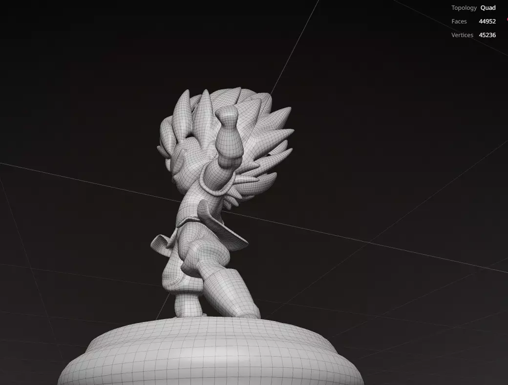 Super Saiyan Kid Goku Figurine CNC RESIN  3D print model_3