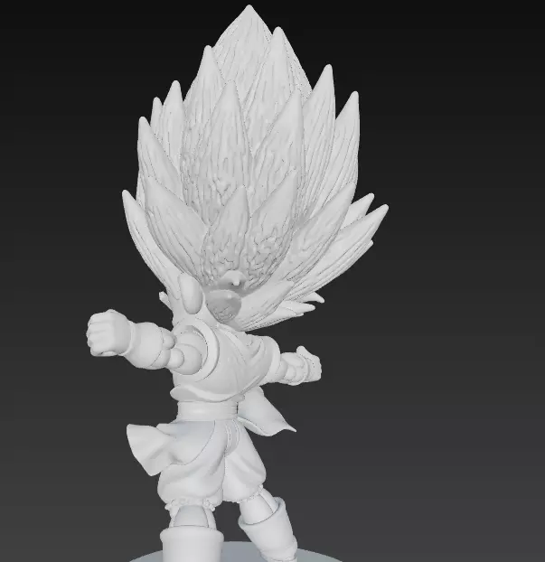 Super Saiyan Kid Goku Figurine CNC RESIN  3D print model_11