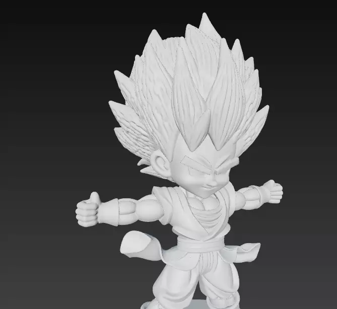 Super Saiyan Kid Goku Figurine CNC RESIN  3D print model_13