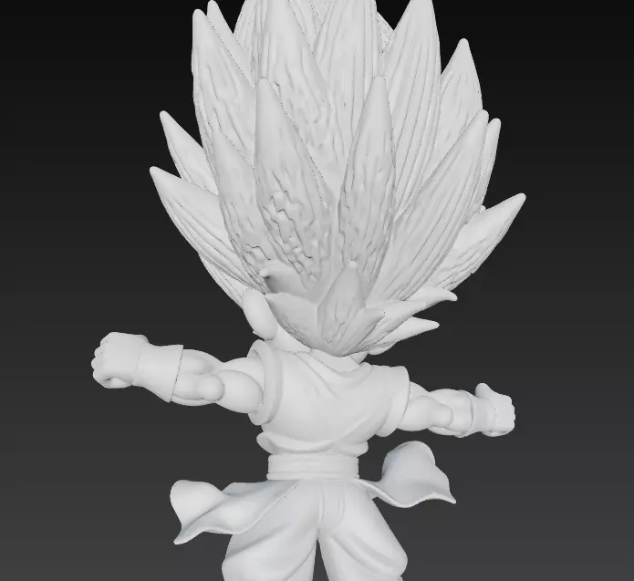 Super Saiyan Kid Goku Figurine CNC RESIN  3D print model_8