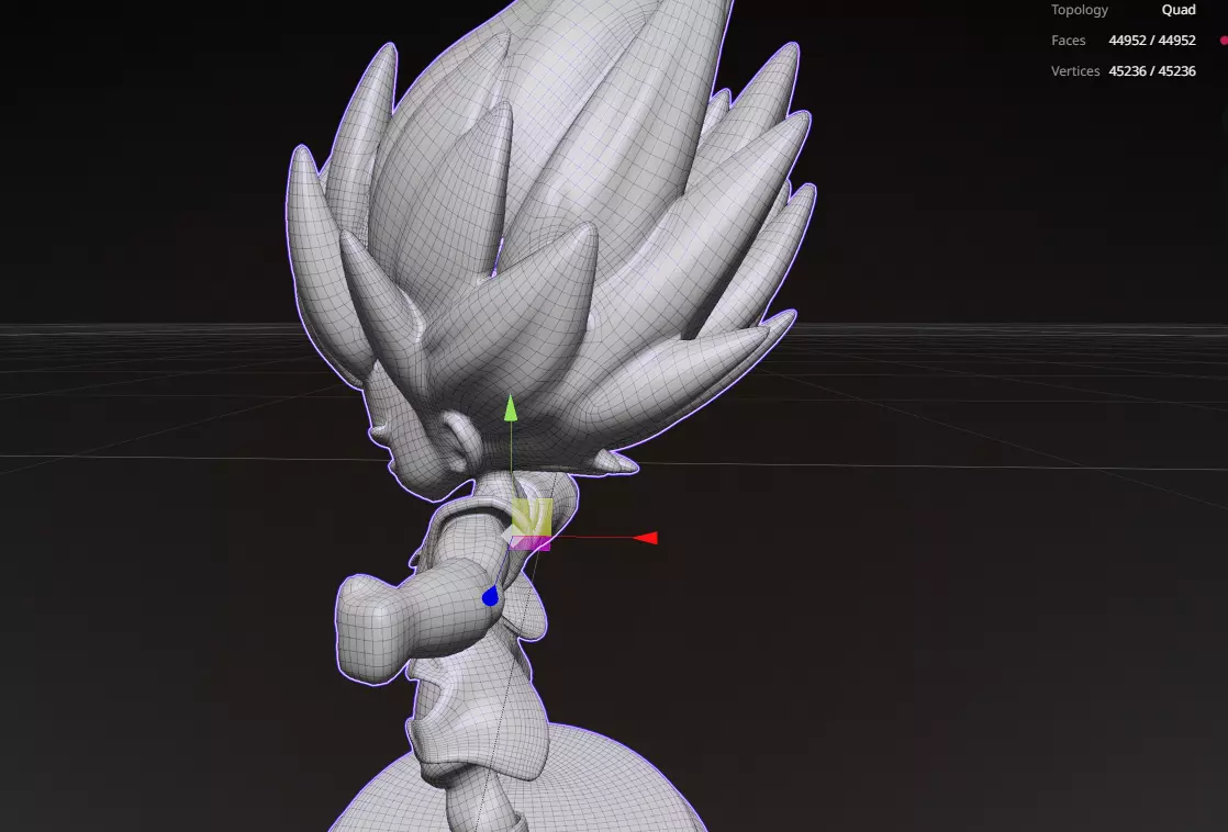 Super Saiyan Kid Goku Figurine CNC RESIN  3D print model_6