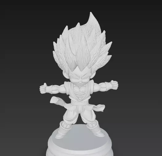 Super Saiyan Kid Goku Figurine CNC RESIN  3D print model_14