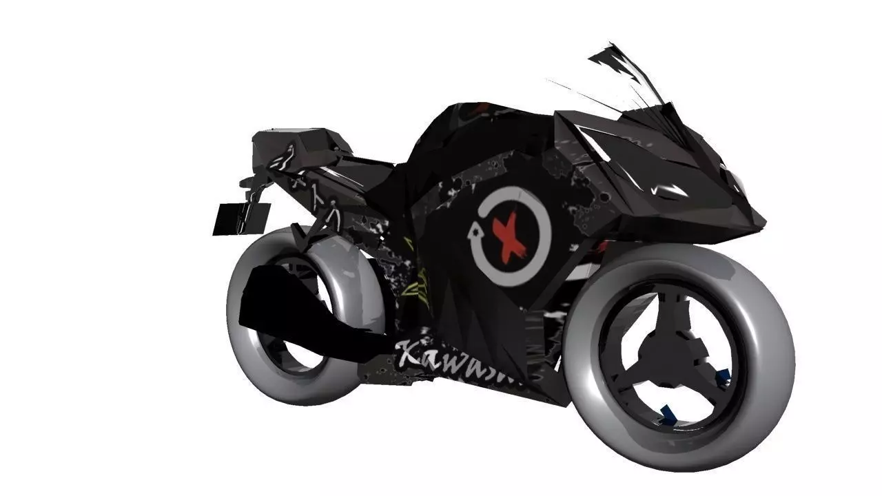 Kawasaki Ninja Zx-10r 3D model_0