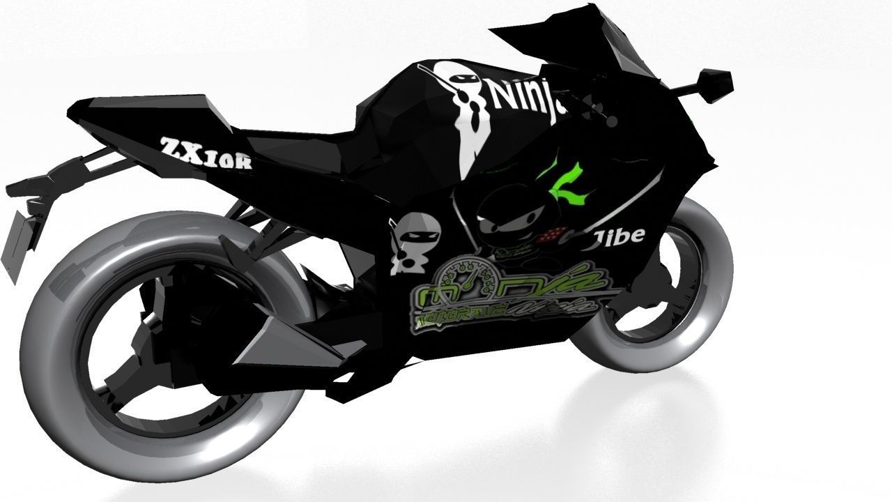 Kawasaki Ninja Zx-10r 3D model_10