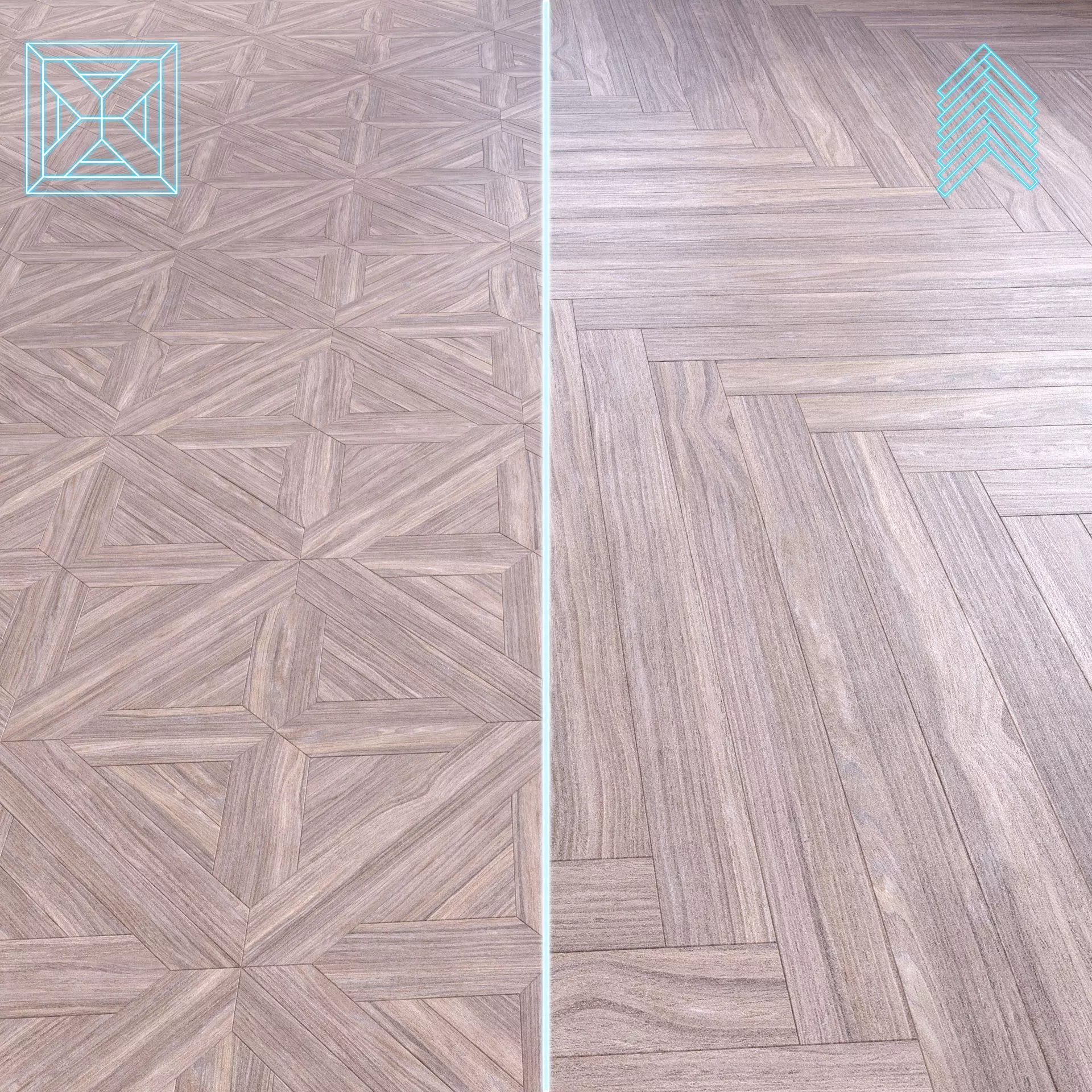 Parquet - Laminate - Wooden floor 2 in 1 Low-poly 3D model_0