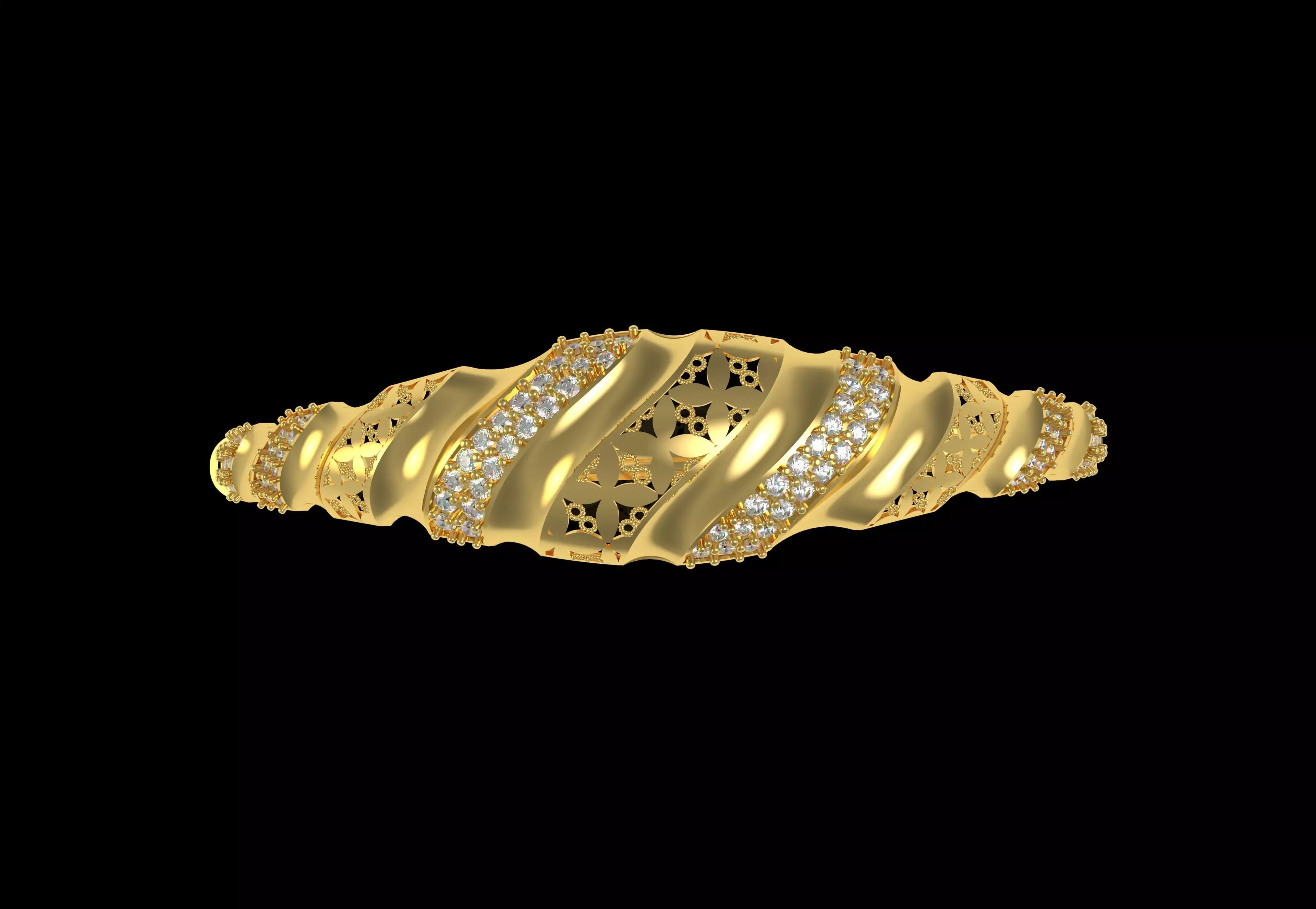 Art Deco Bracelet 45 3D print model_2