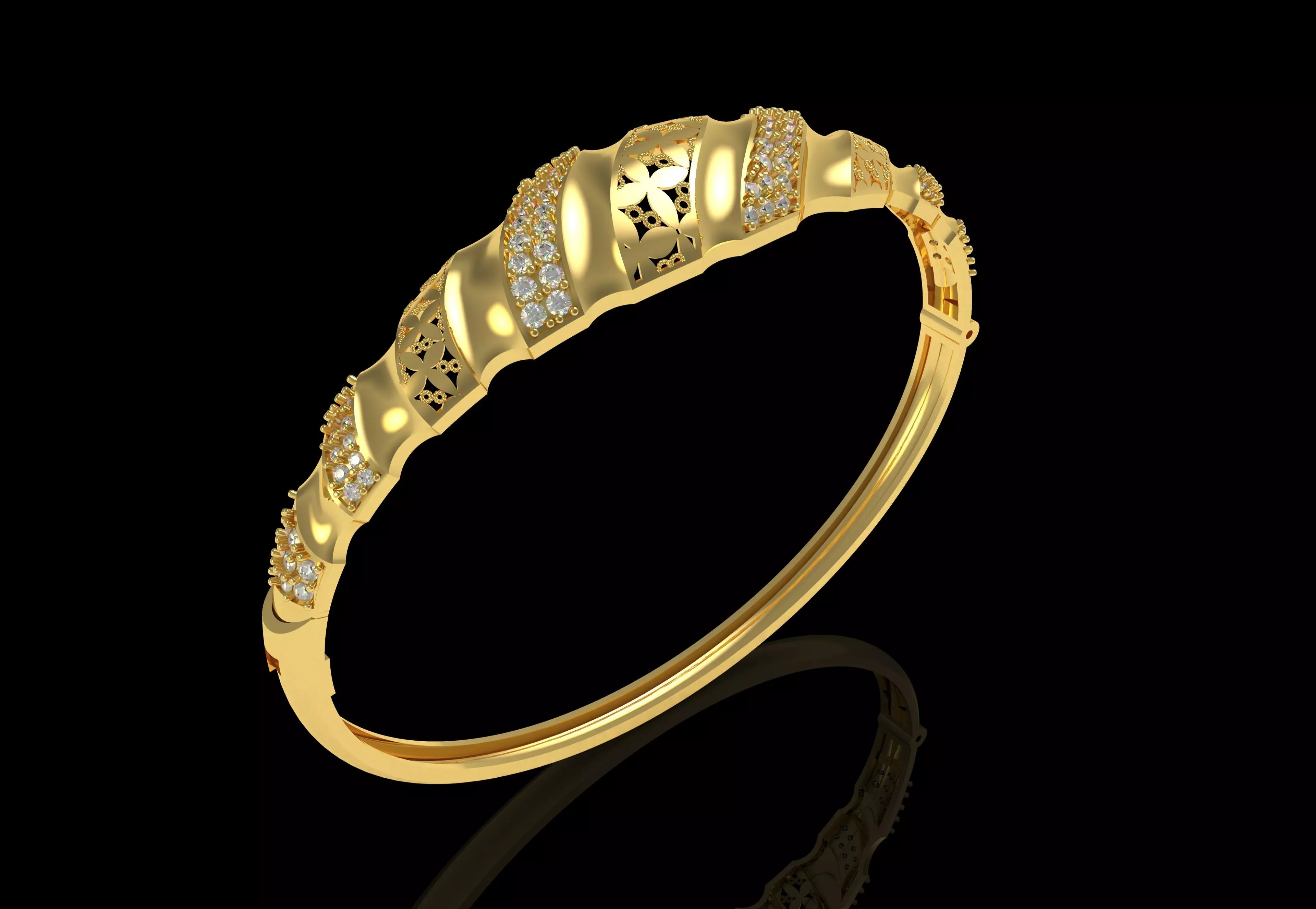 Art Deco Bracelet 45 3D print model_1