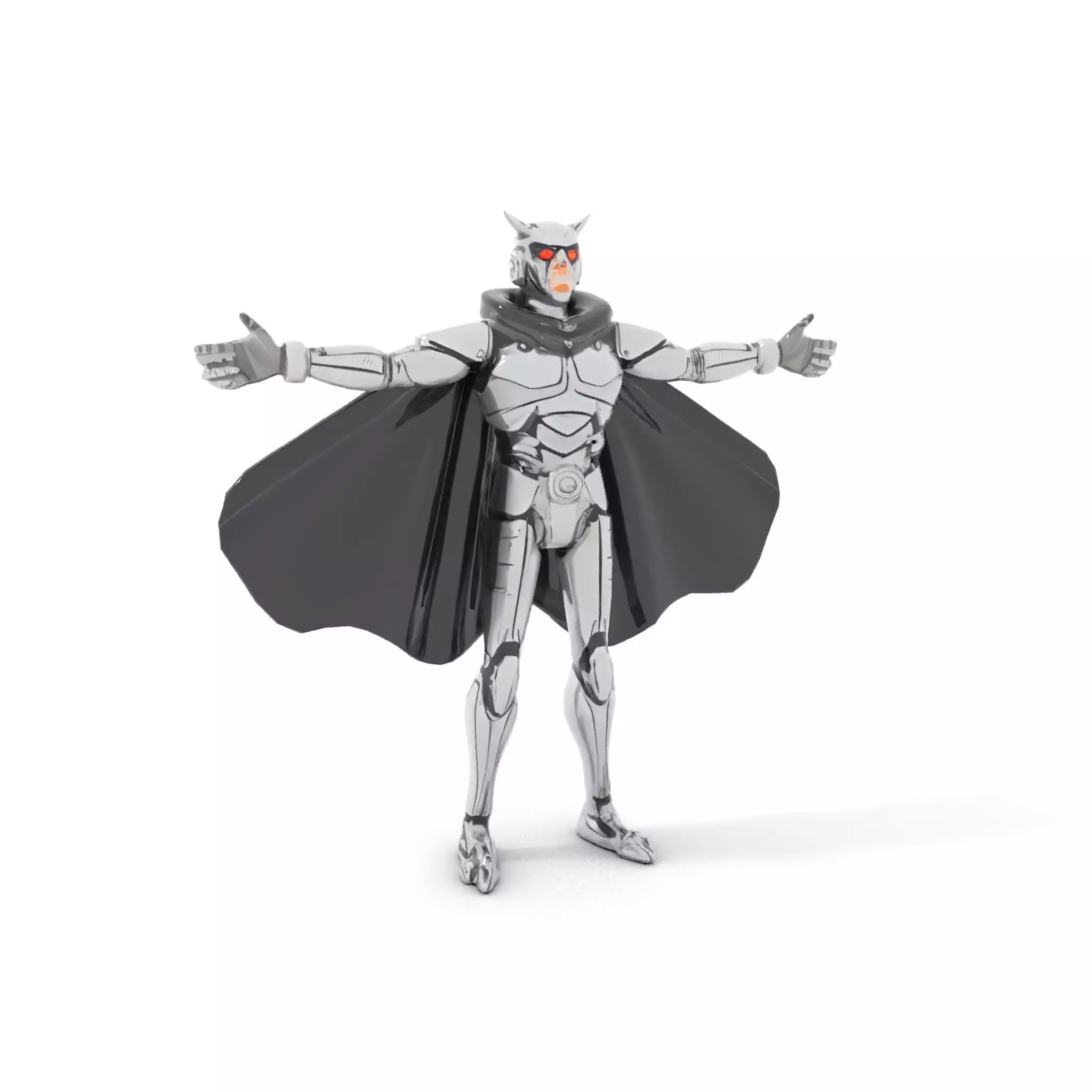Futuristic Robot Cape model pack Low-poly 3D model_7
