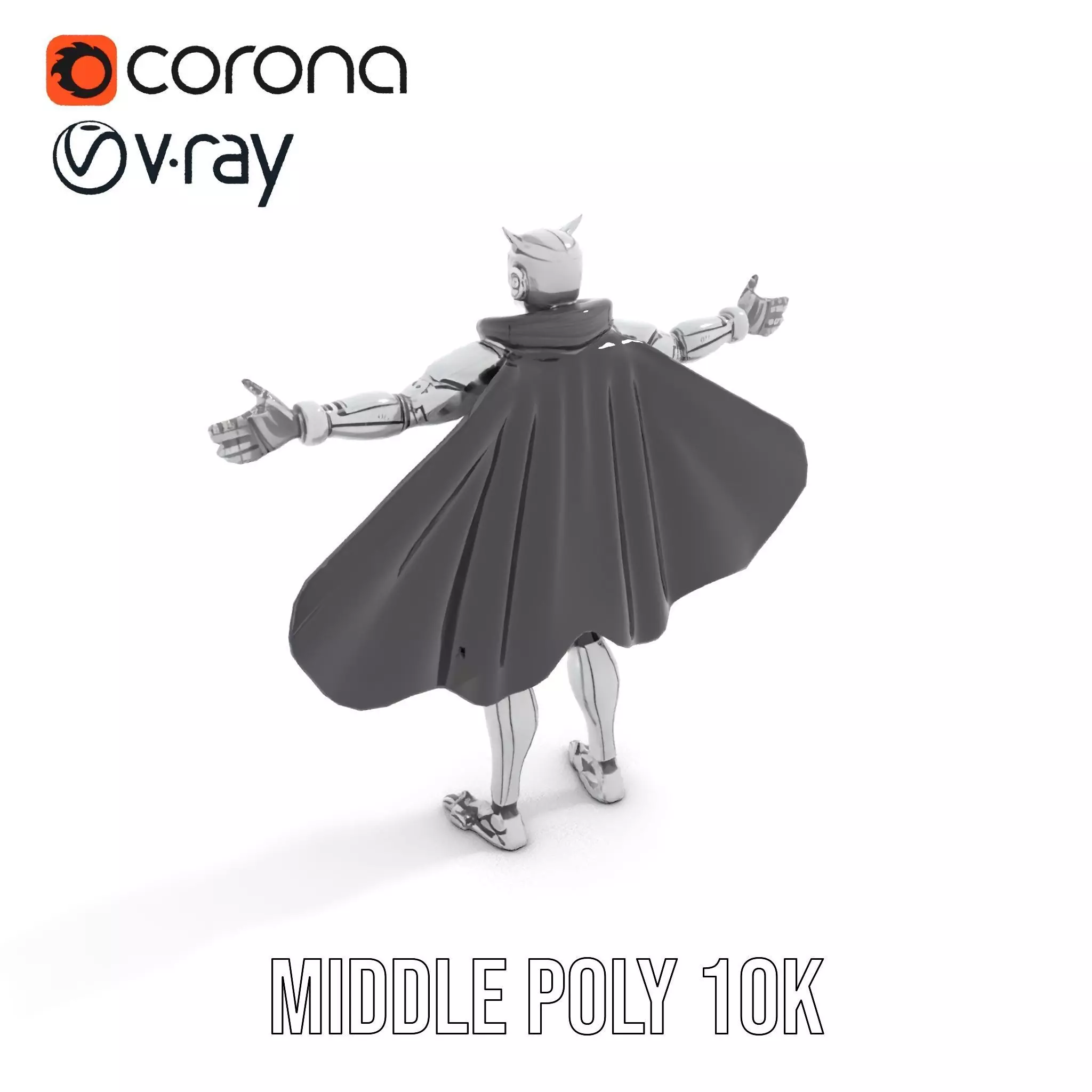 Futuristic Robot Cape model pack Low-poly 3D model_6