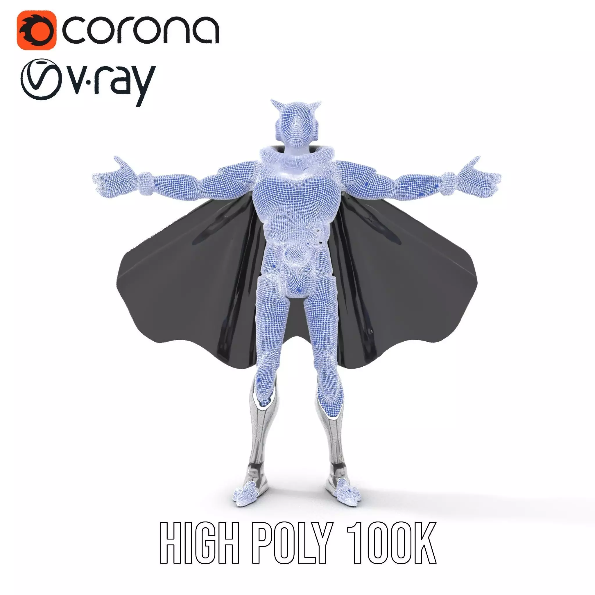 Futuristic Robot Cape model pack Low-poly 3D model_34