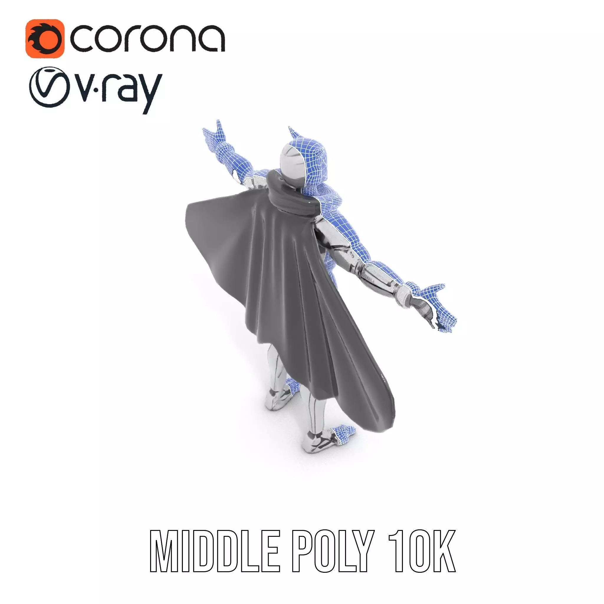 Futuristic Robot Cape model pack Low-poly 3D model_31