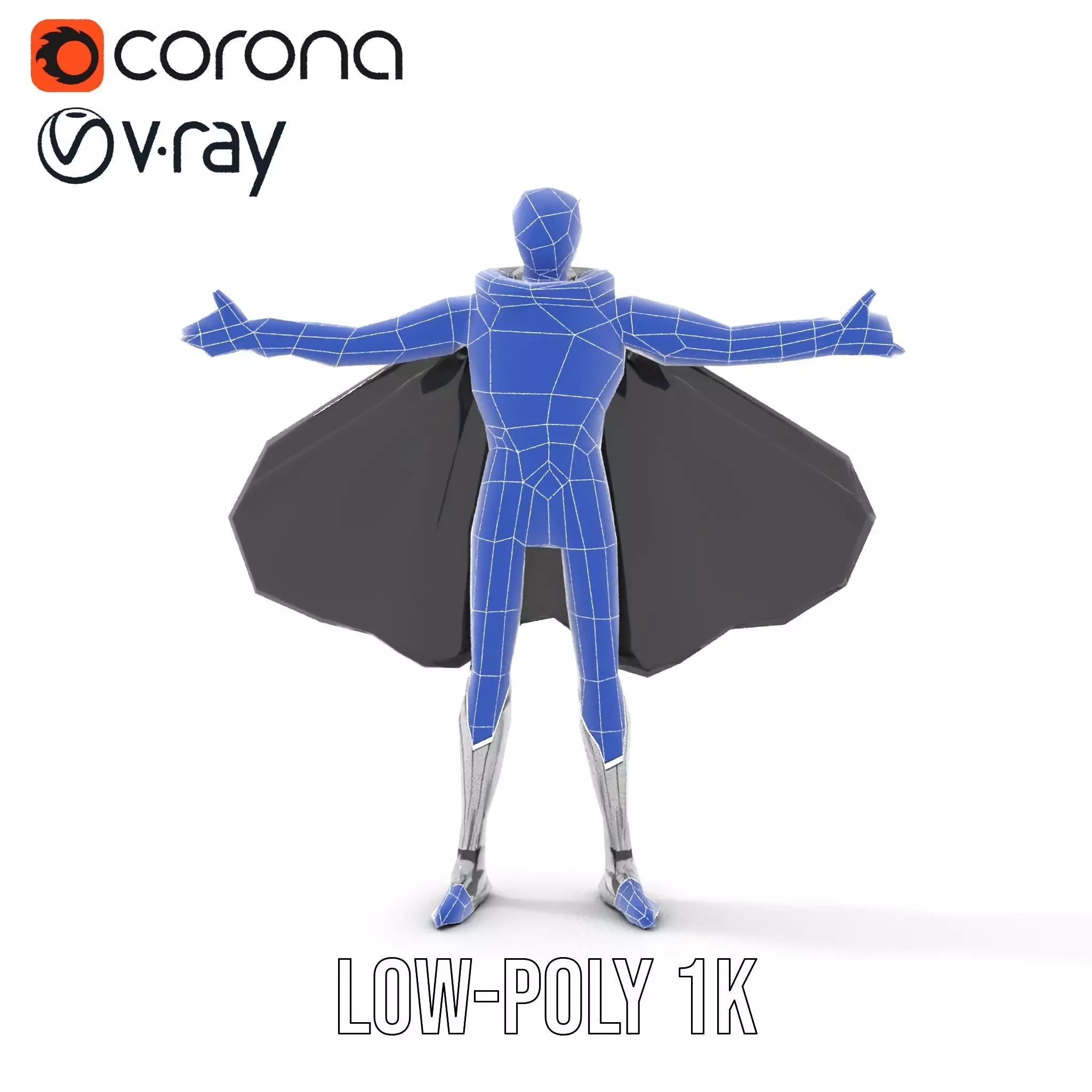 Futuristic Robot Cape model pack Low-poly 3D model_17