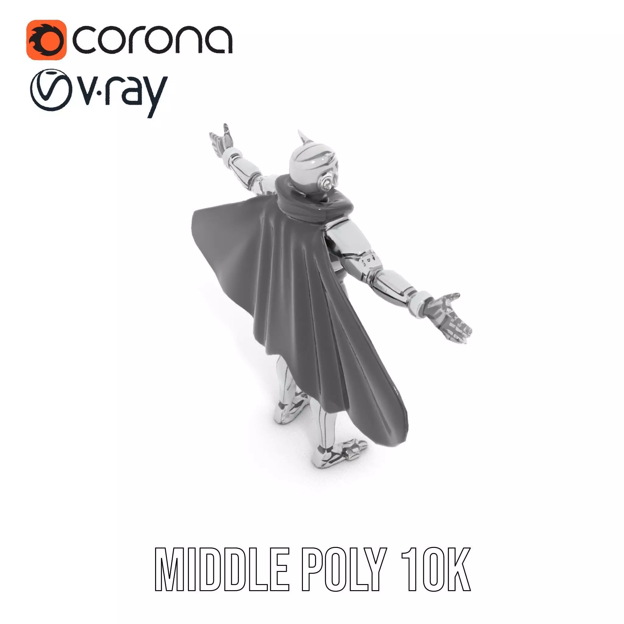 Futuristic Robot Cape model pack Low-poly 3D model_10