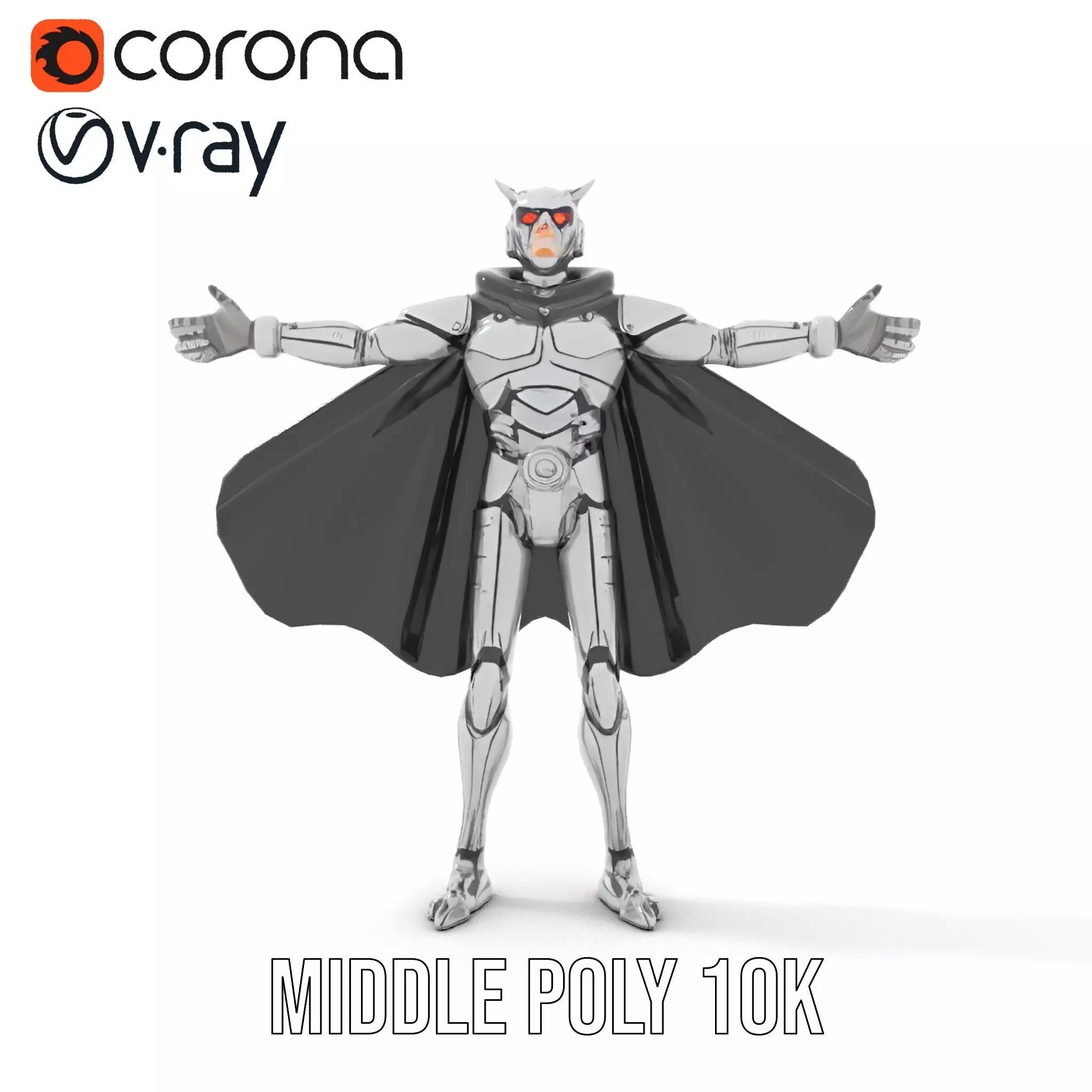 Futuristic Robot Cape model pack Low-poly 3D model_22