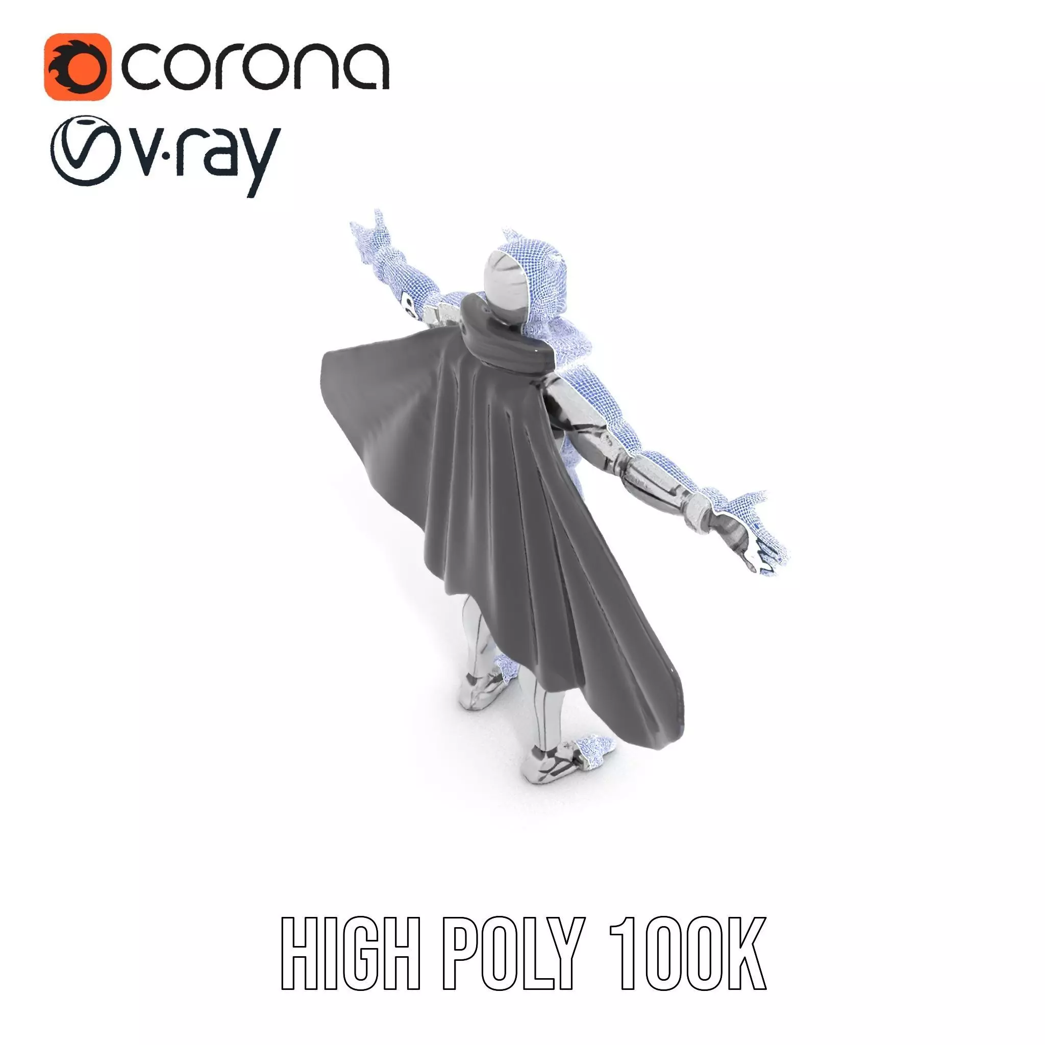 Futuristic Robot Cape model pack Low-poly 3D model_33