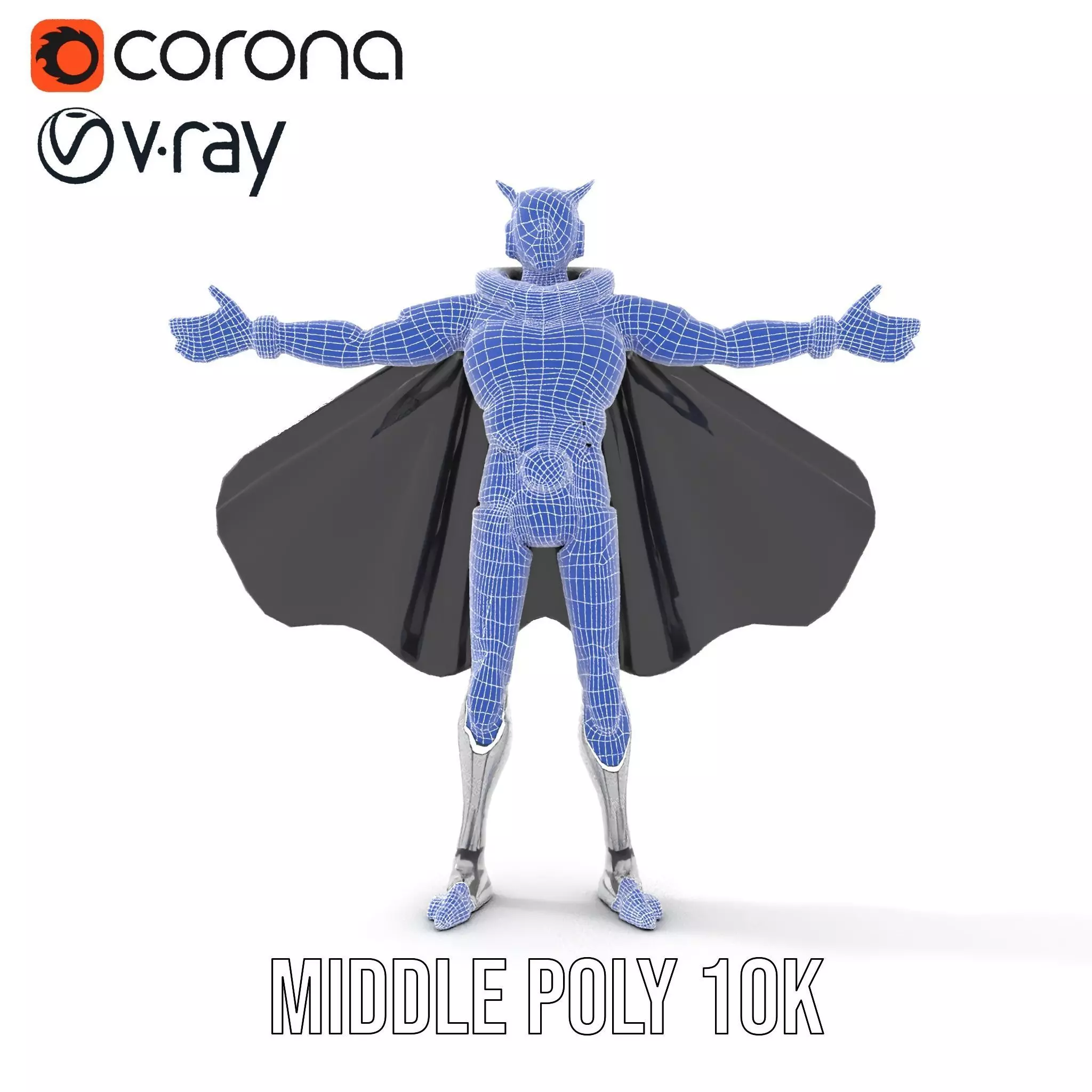 Futuristic Robot Cape model pack Low-poly 3D model_19