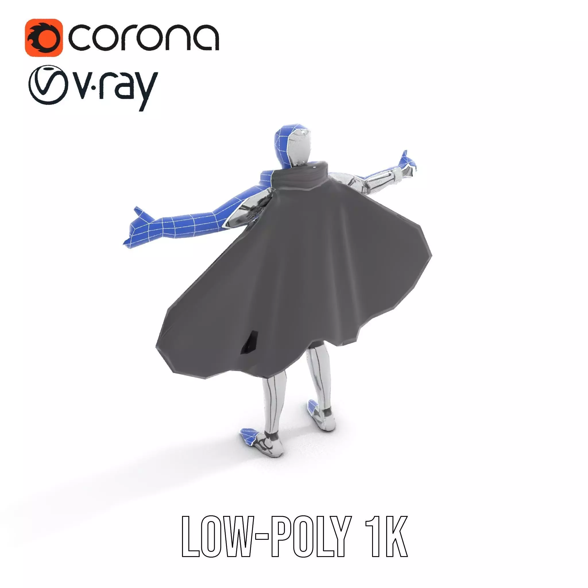 Futuristic Robot Cape model pack Low-poly 3D model_11