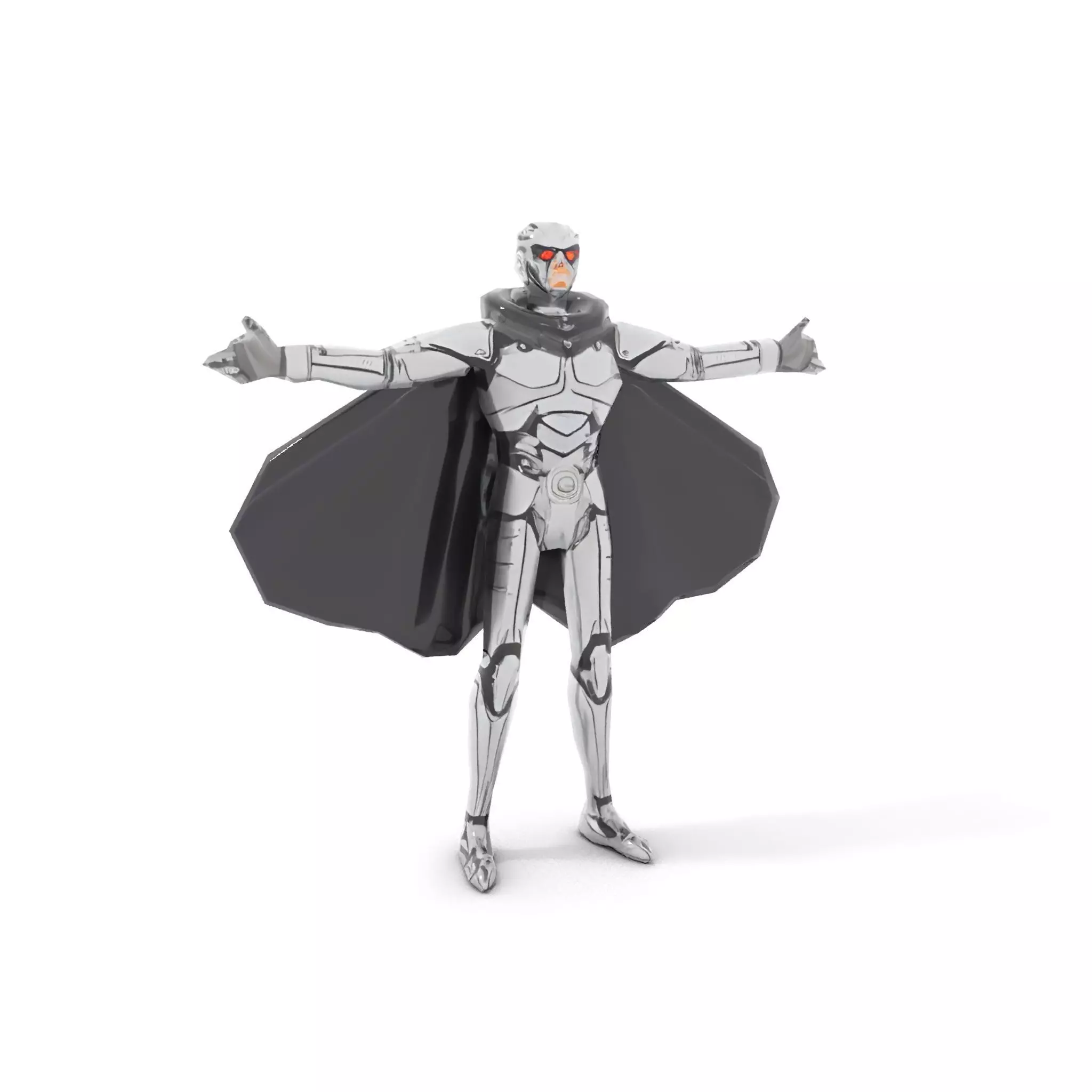 Futuristic Robot Cape model pack Low-poly 3D model_8