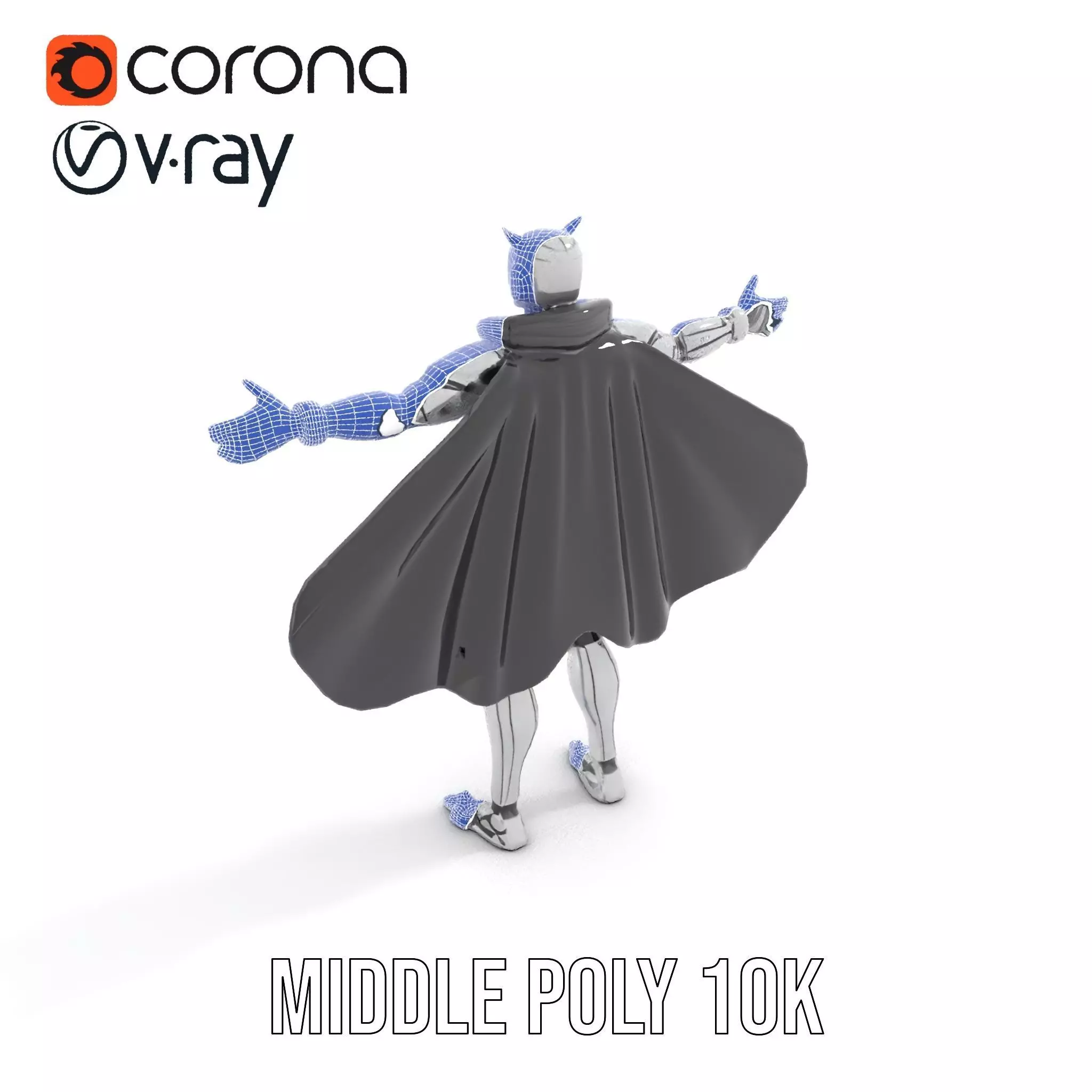 Futuristic Robot Cape model pack Low-poly 3D model_28