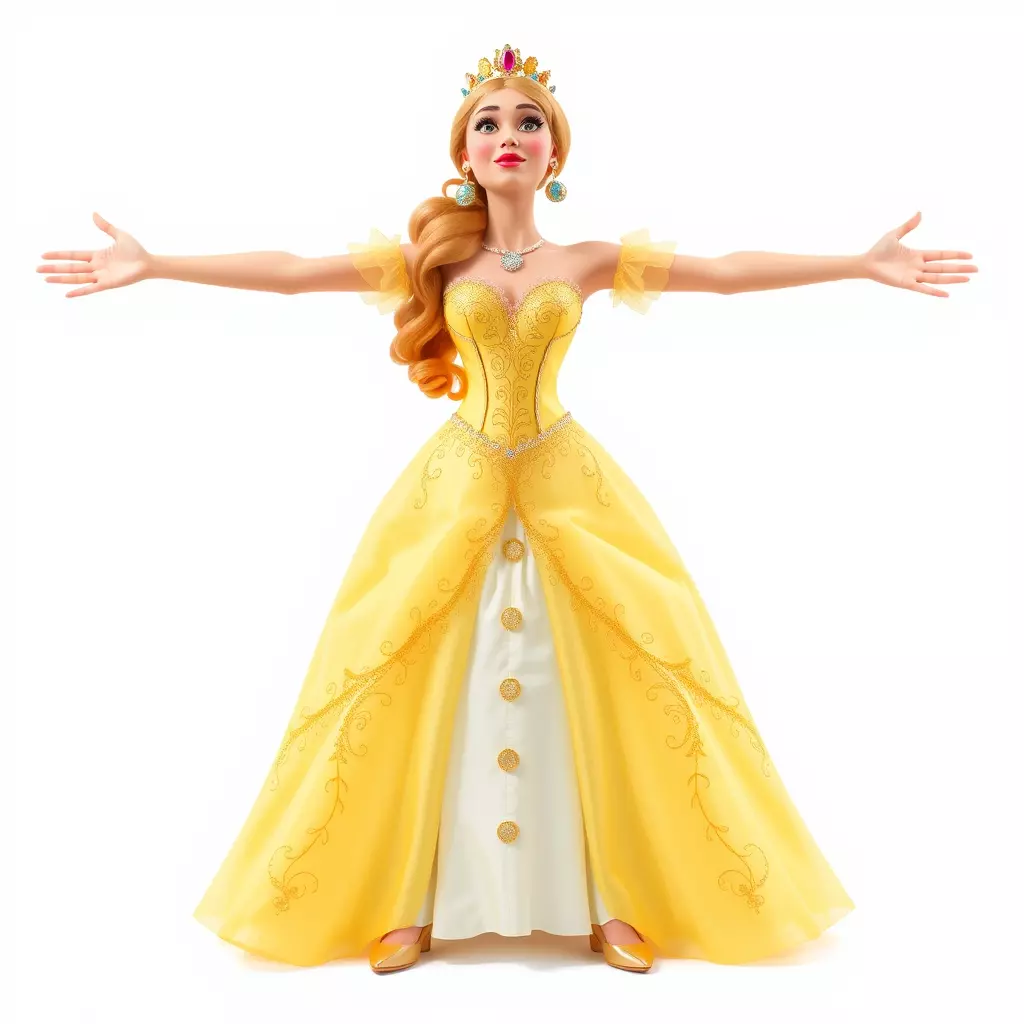 Elegant Princess Character model pack Low-poly 3D model_3
